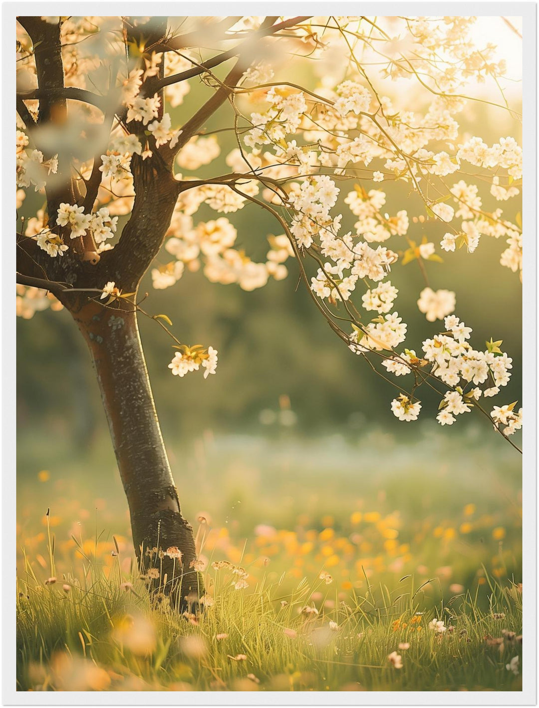 Kirschbaum im Frühling Poster Landschaft – mattes Kunstdruck-Papier – Ansicht 6