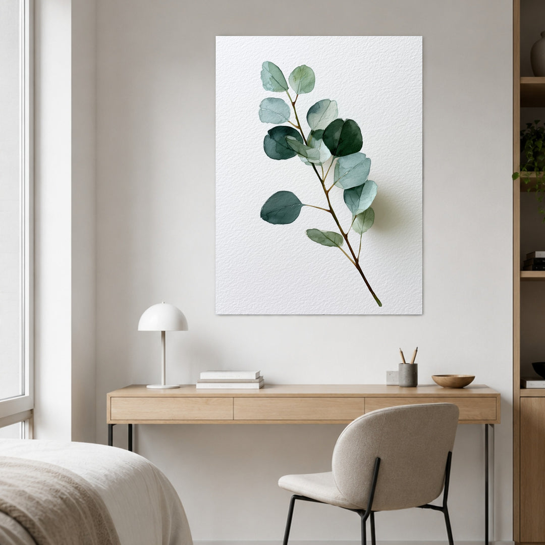 Eukalyptuszweig in Aquarell Poster – Ohne Rahmen – Produktfoto