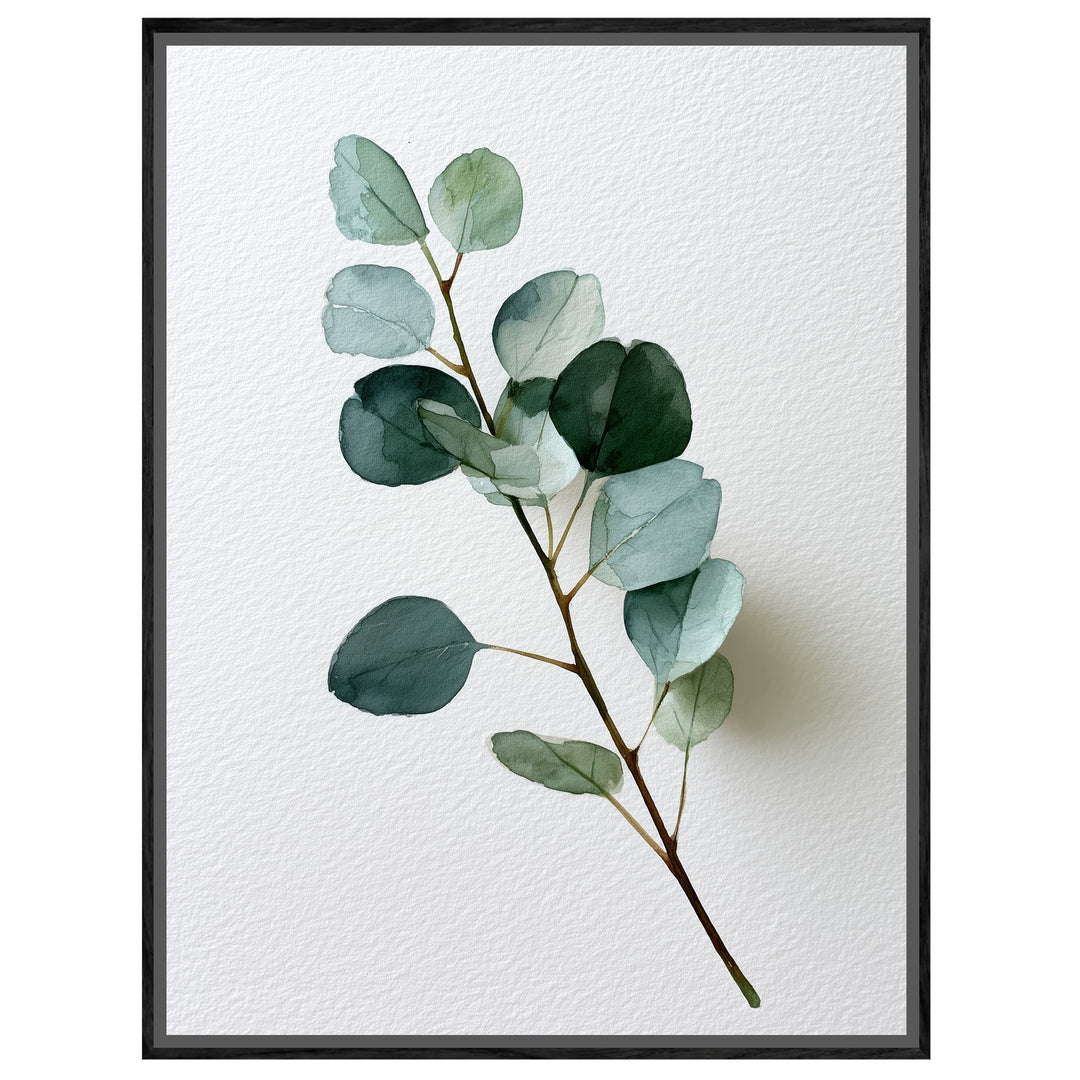 Eukalyptuszweig in Aquarell Leinwandbild – Leinwandbild