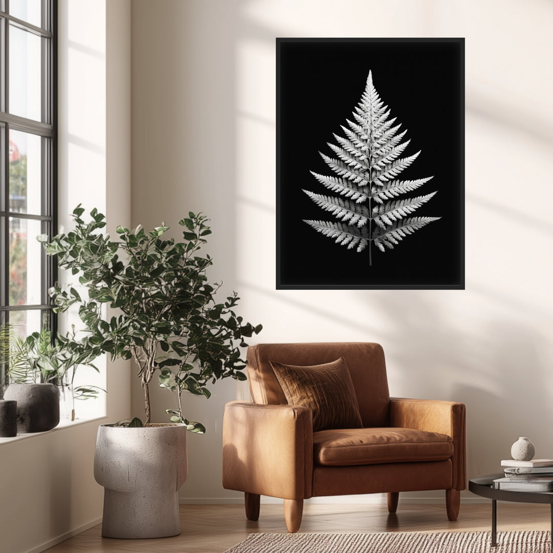 Farnblatt Symmetrie Poster abstrakt – mattes Kunstdruck-Papier – Ansicht 3