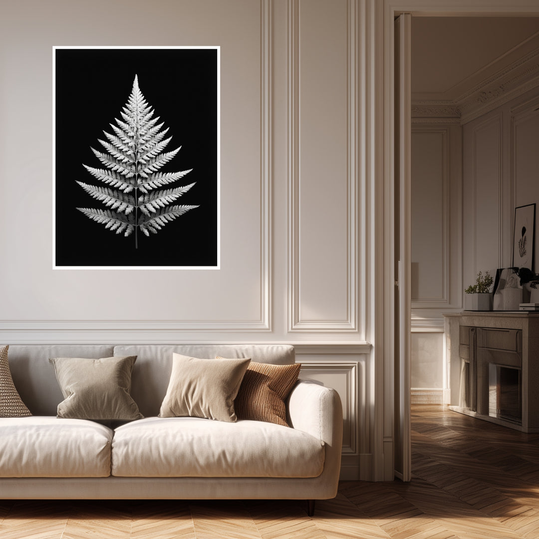 Farnblatt Symmetrie Poster abstrakt – mattes Kunstdruck-Papier – Ansicht 4