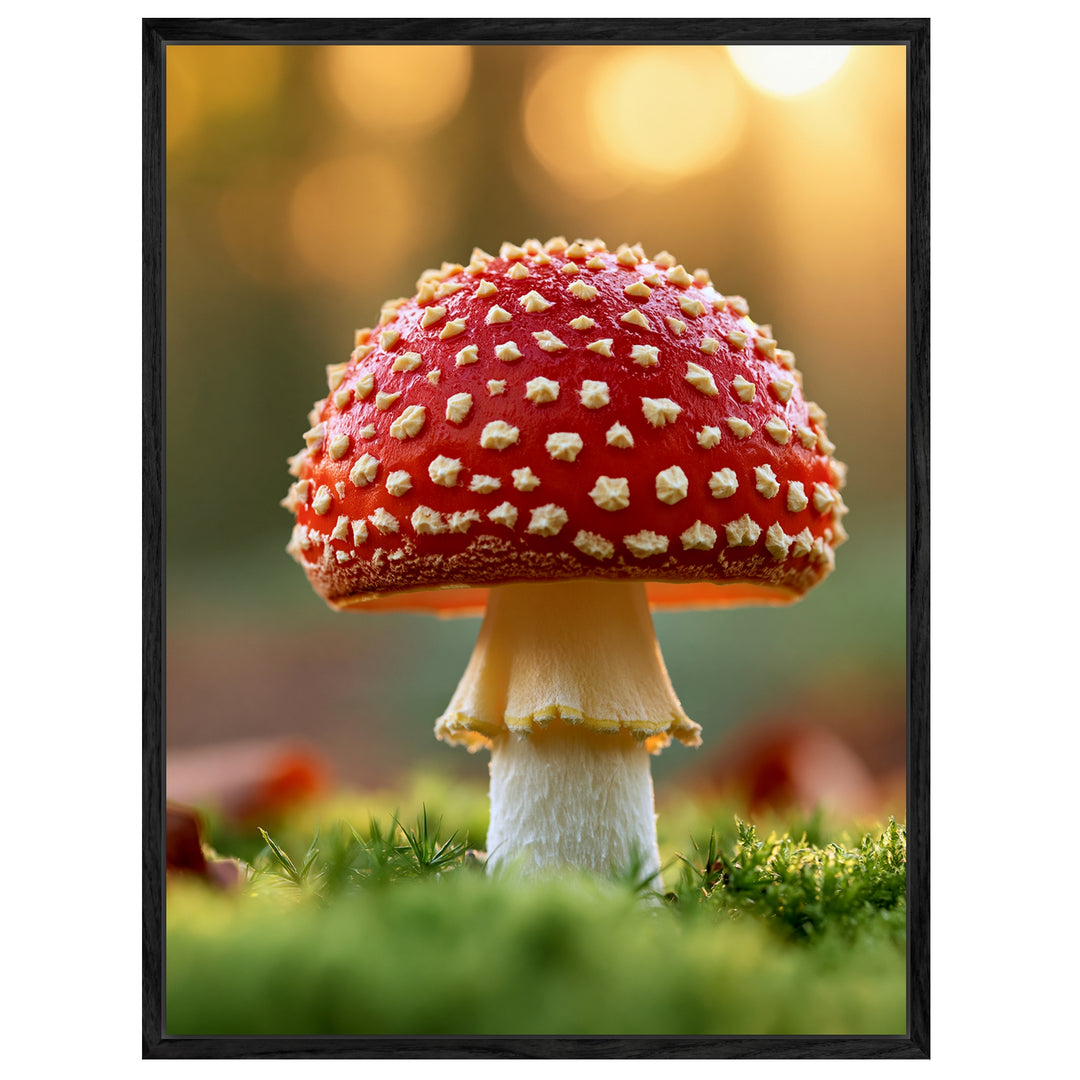 Roter Fliegenpilz im Moos Leinwandbild – Leinwandbild