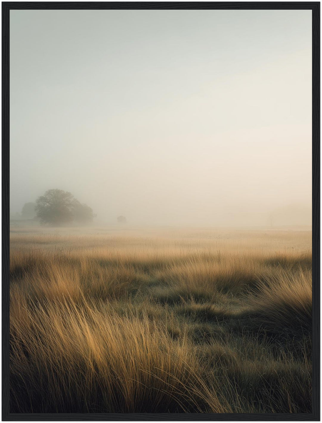Goldene Gräser im Nebel Poster abstrakt – mattes Kunstdruck-Papier – Ansicht 5