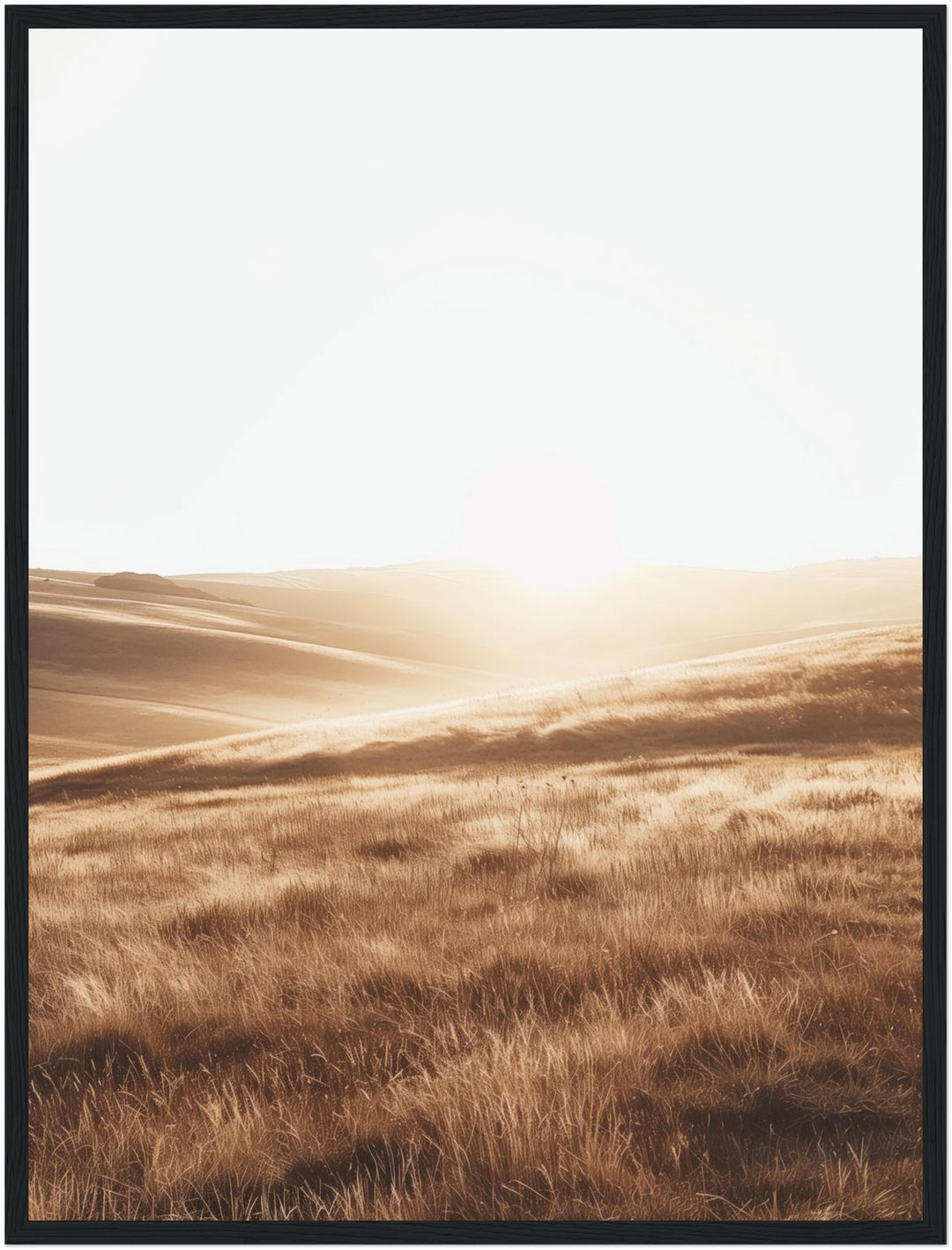 Goldene Hügel Landschaft Poster abstrakt – mattes Kunstdruck-Papier – Ansicht 5