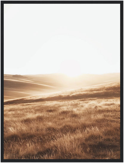 Goldene Hügel Landschaft Poster