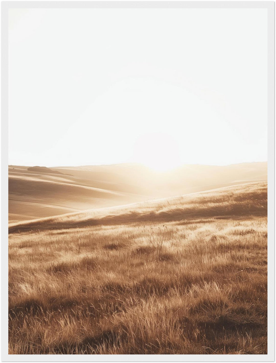 Goldene Hügel Landschaft Poster abstrakt – mattes Kunstdruck-Papier – Ansicht 6