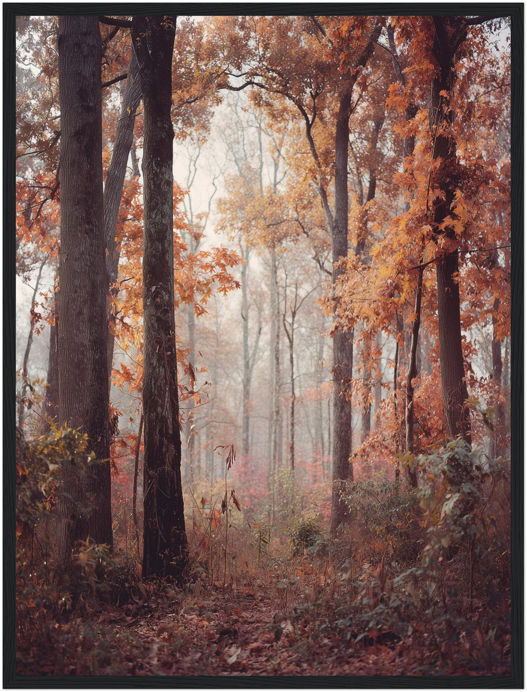 Herbstlicher Laubwald Poster abstrakt – mattes Kunstdruck-Papier – Ansicht 5