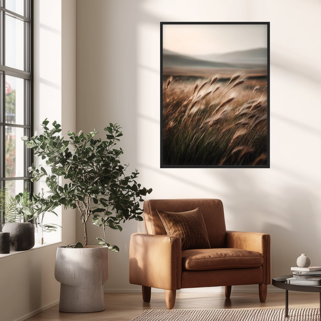Hohes Gras im Wind Poster abstrakt – mattes Kunstdruck-Papier – Ansicht 3