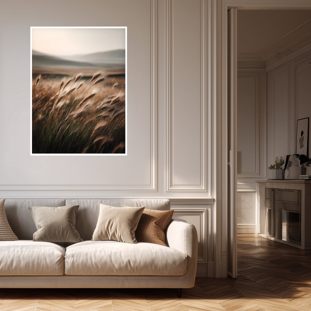 Hohes Gras im Wind Poster abstrakt – mattes Kunstdruck-Papier – Ansicht 4