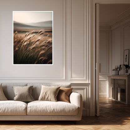 Hohes Gras im Wind Poster