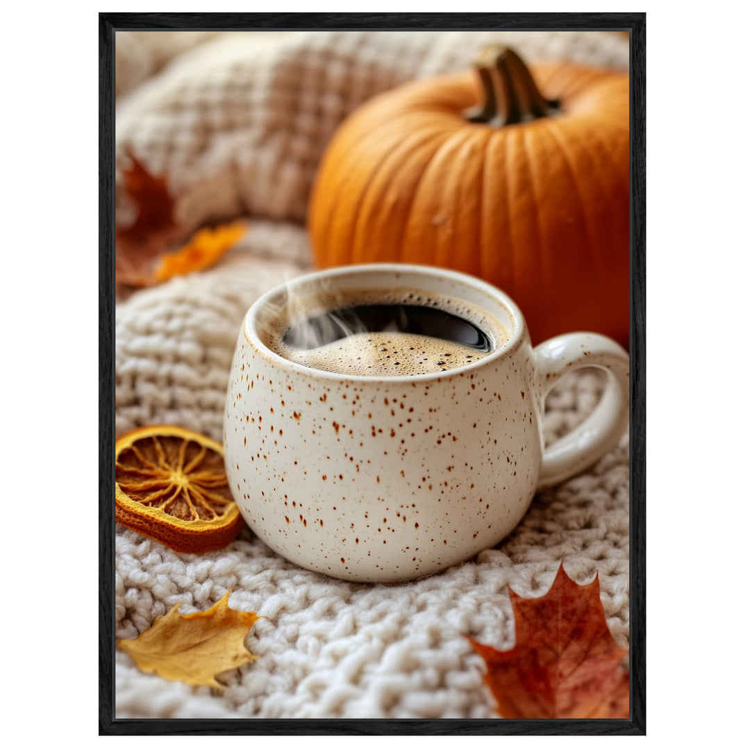 Herbststillleben mit Kaffee Leinwandbild – Leinwandbild