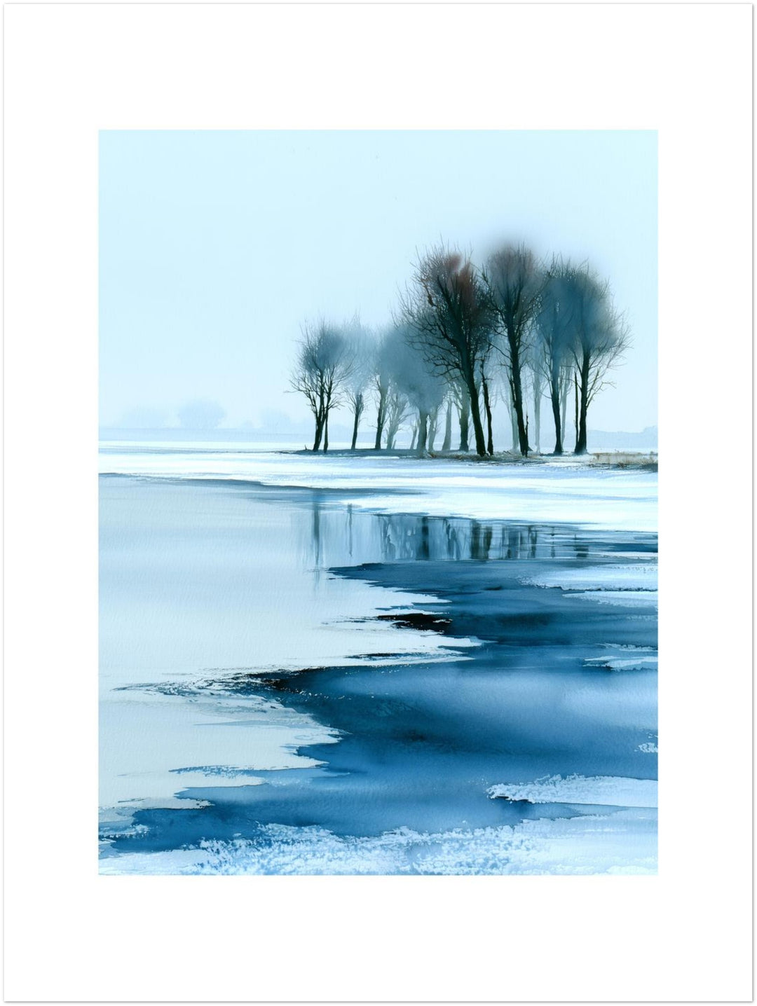 Winterbäume im Eis Poster – Ohne Rahmen – Produktfoto