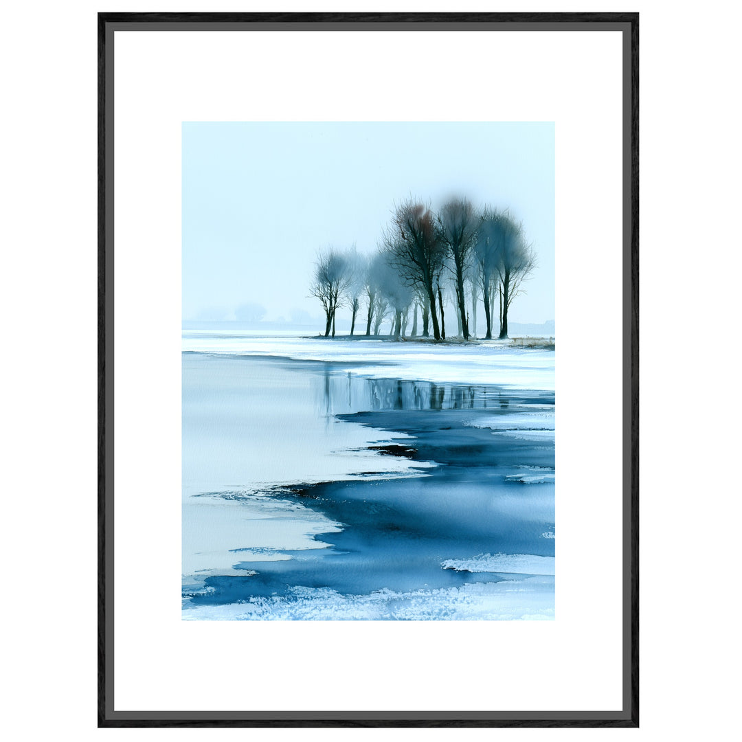 Winterbäume im Eis Leinwandbild – Leinwandbild