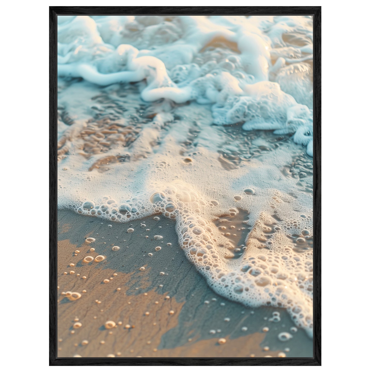 Meerschaum auf nassem Sand Leinwand