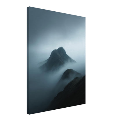 Nebliger Bergkamm im Morgenlicht Leinwandbild