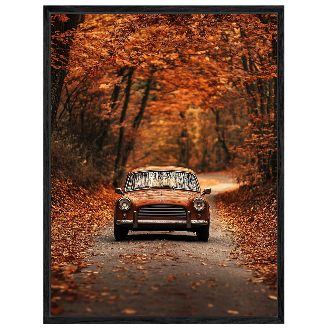 Oldtimer im Herbstwald Leinwandbild – Leinwandbild