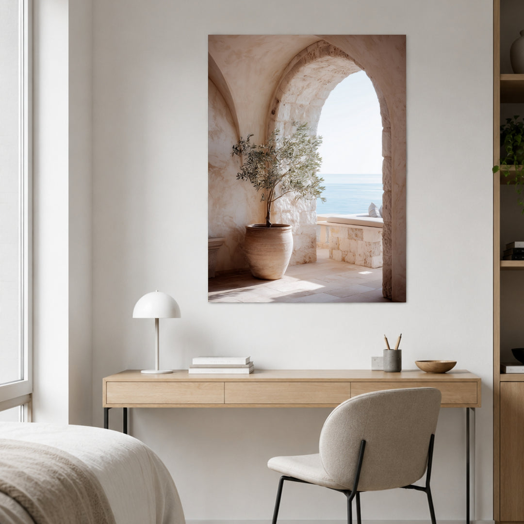 Olivenbaum am Meerestor Poster – Ohne Rahmen – Produktfoto