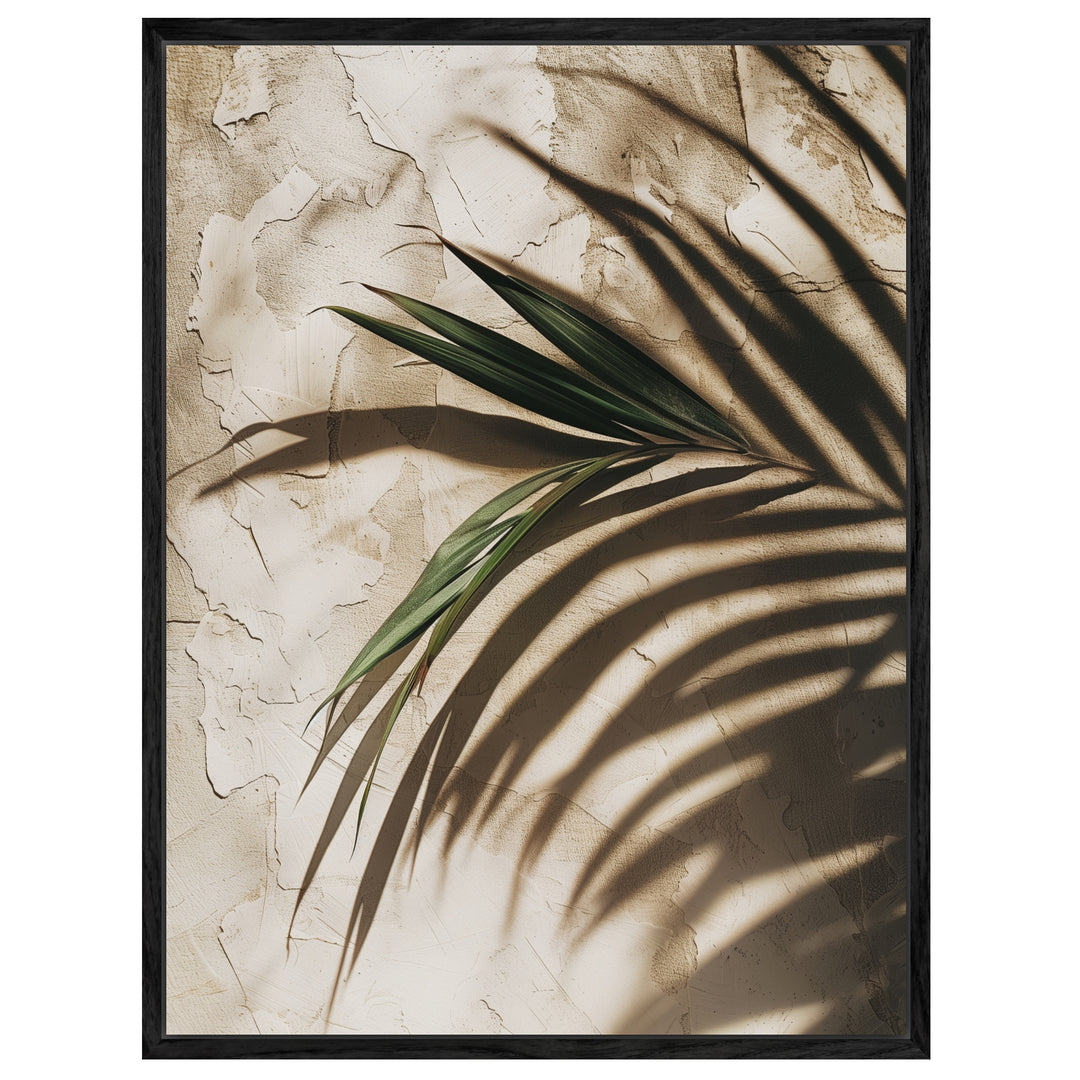 Palmschatten auf Putz Leinwand Landschaft – Leinwand auf Holzrahmen – Ansicht 4