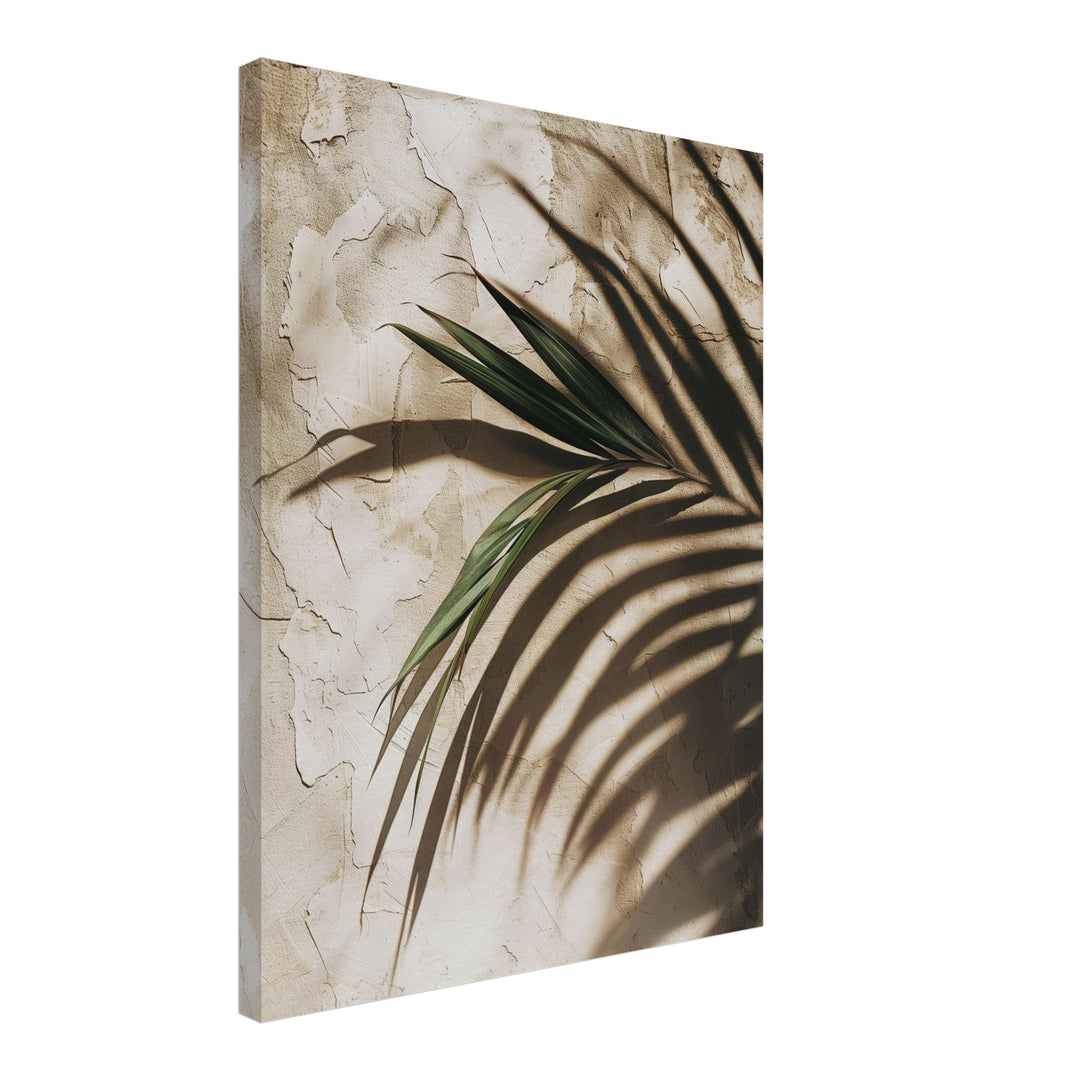 Palmschatten auf Putz Leinwand Landschaft – Leinwand auf Holzrahmen – Ansicht 2