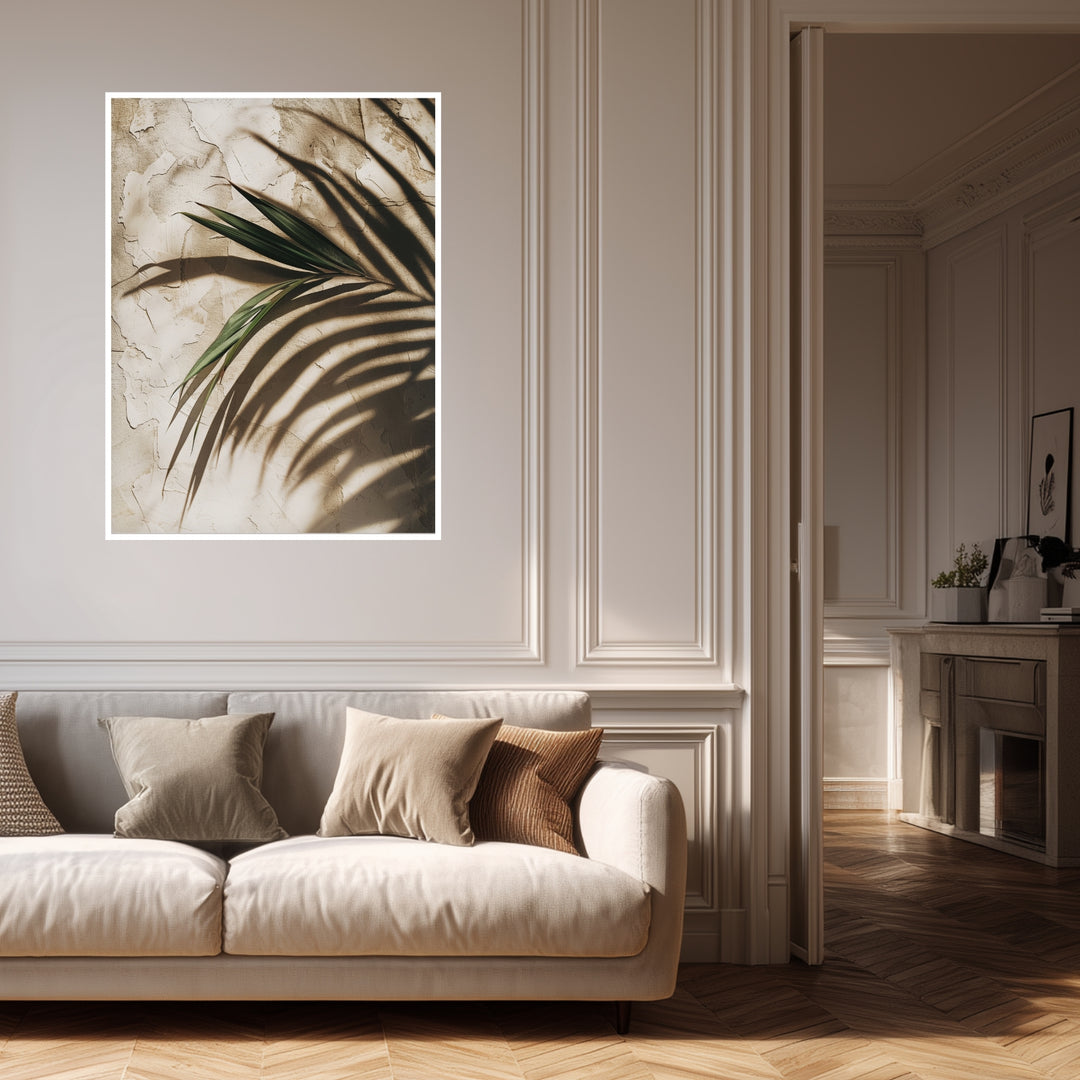 Palmschatten auf Putz Poster Landschaft – mattes Kunstdruck-Papier – Ansicht 4