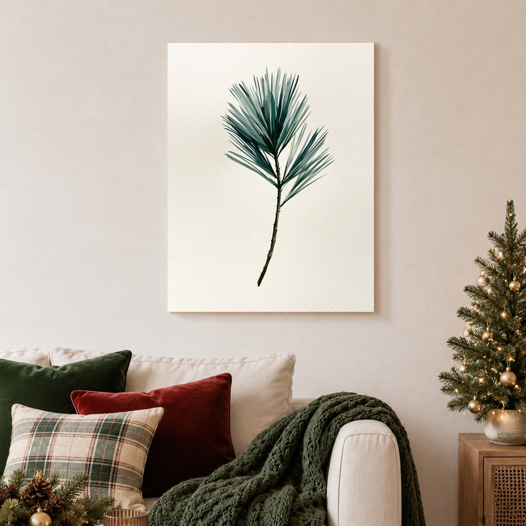 Winterlicher Tannenzweig aquarell Poster – Ohne Rahmen – Produktfoto