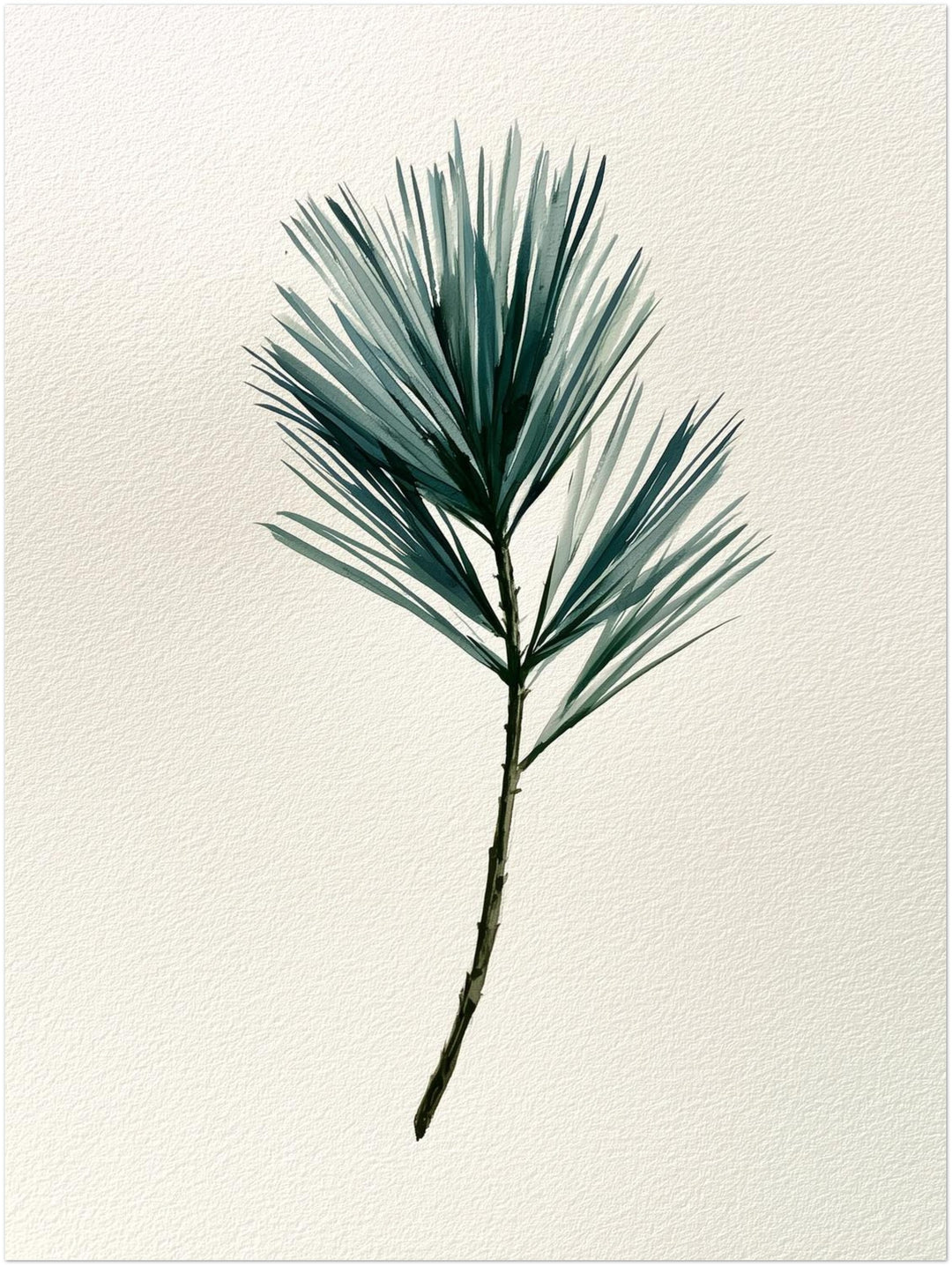 Winterlicher Tannenzweig aquarell Leinwandbild – Ohne Rahmen – Produktfoto