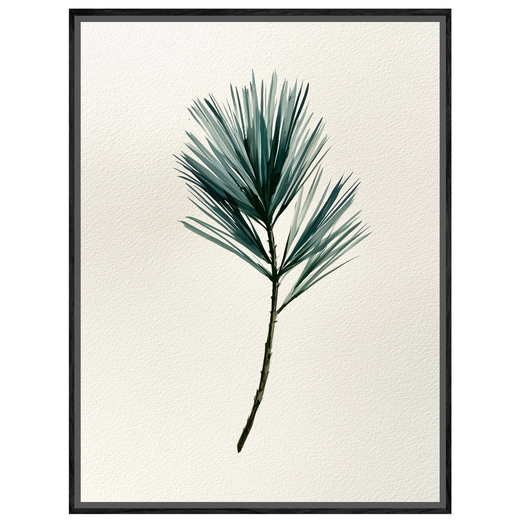 Winterlicher Tannenzweig aquarell Leinwandbild – Leinwandbild