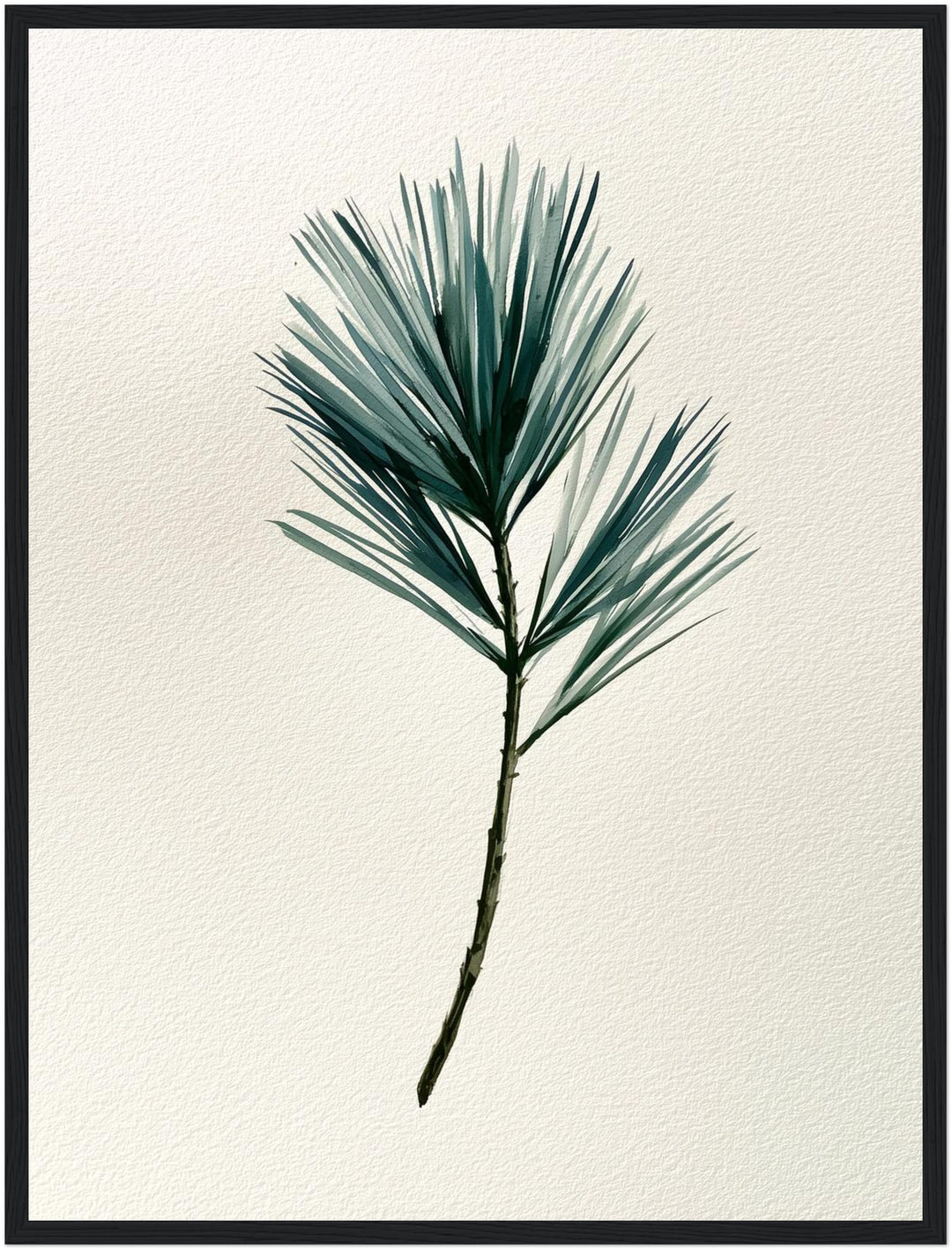 Winterlicher Tannenzweig aquarell Poster – Schwarzer Rahmen – Produktfoto