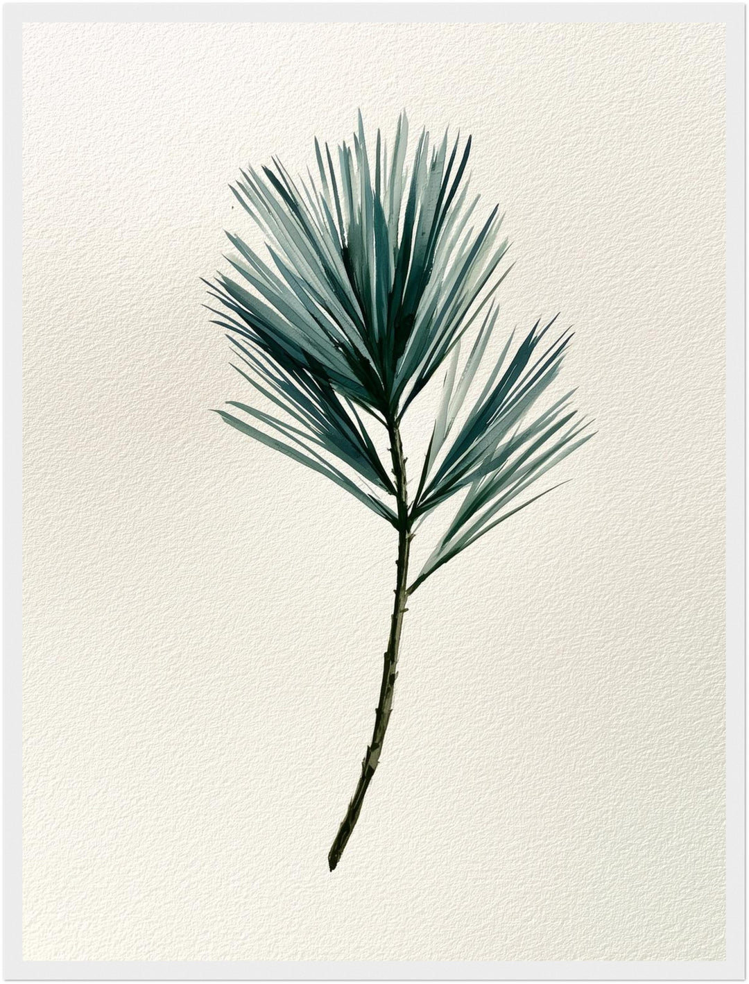Winterlicher Tannenzweig aquarell Poster – Weißer Rahmen – Produktfoto