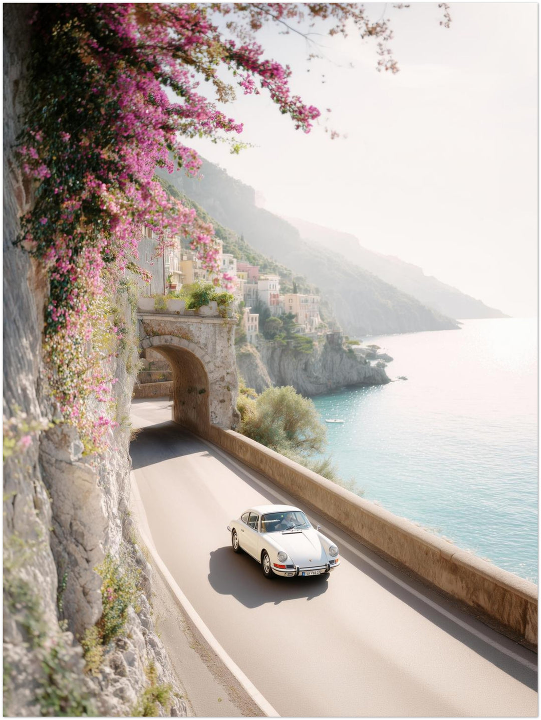 Amalfi Küstenstraße im Sommer Poster – Ohne Rahmen – Produktfoto