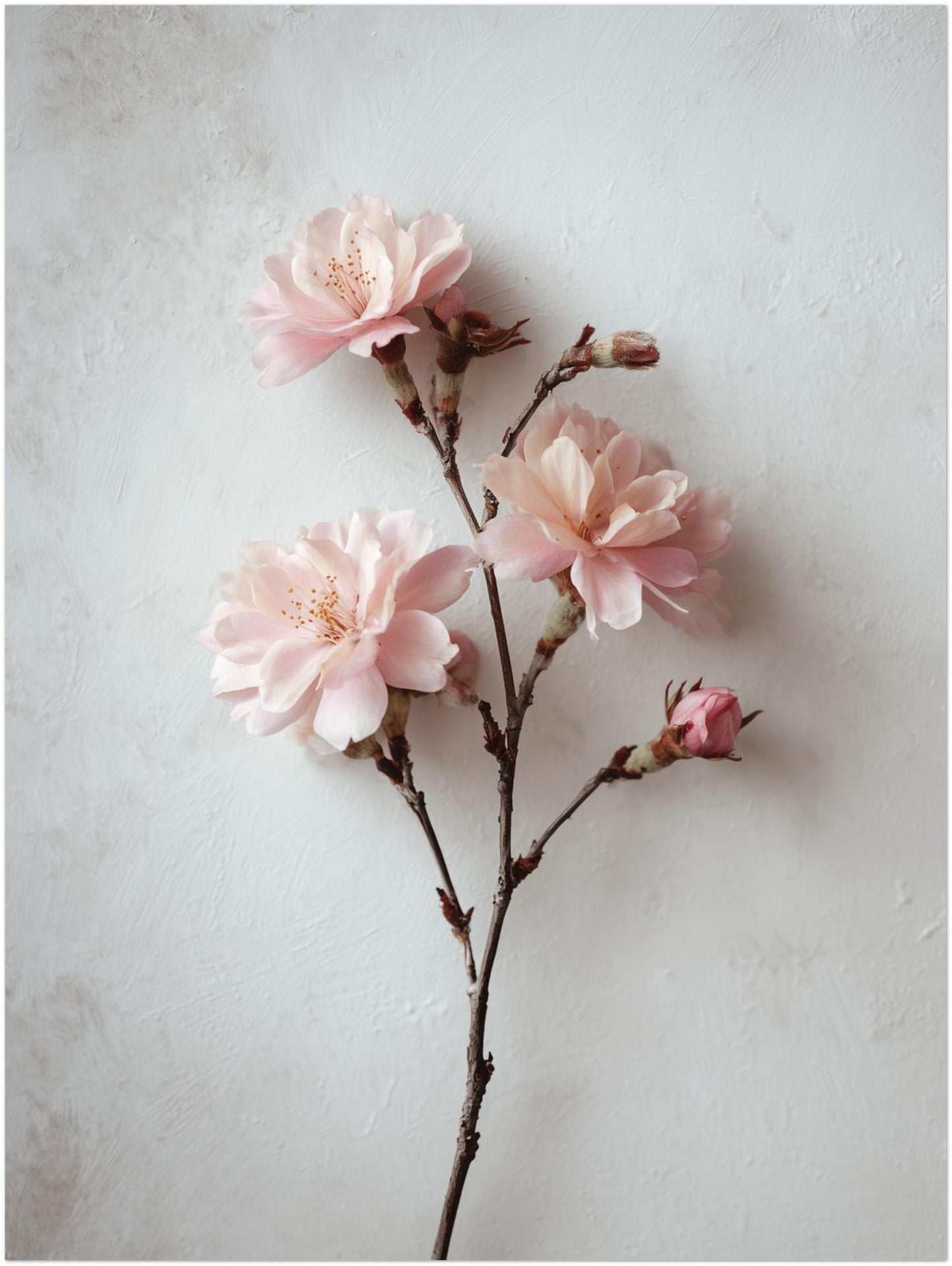 Rosa Blütenzweig Poster