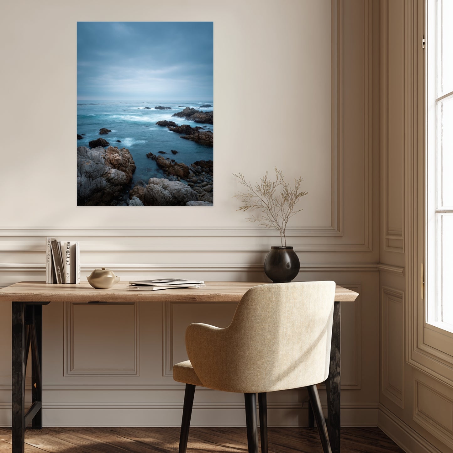 Ruhige Steinküste Leinwandbild