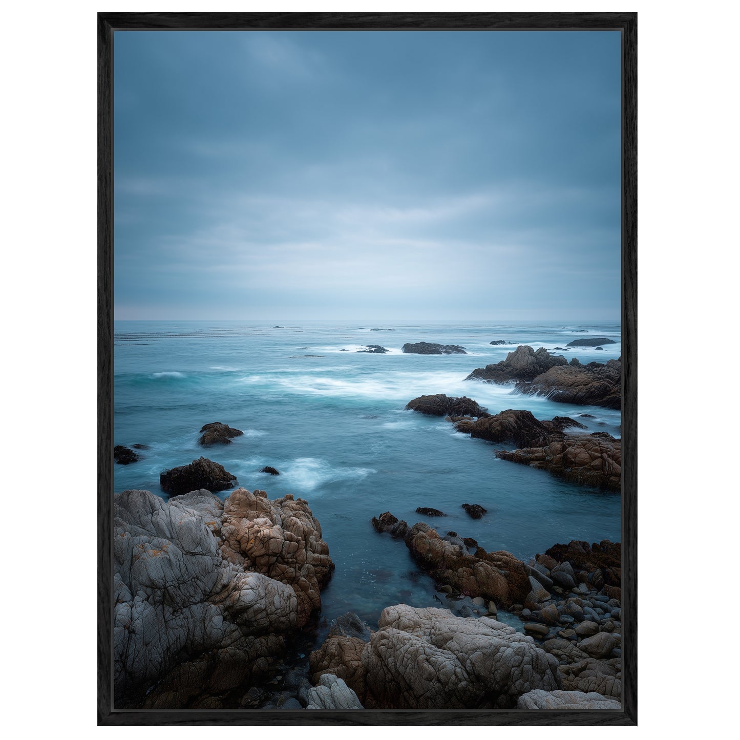 Ruhige Steinküste Leinwandbild