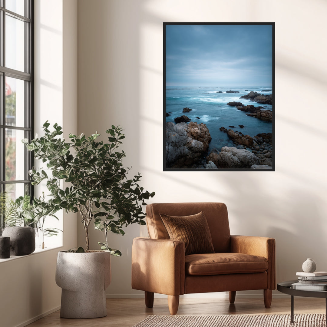 Ruhige Steinküste Poster abstrakt – mattes Kunstdruck-Papier – Ansicht 3