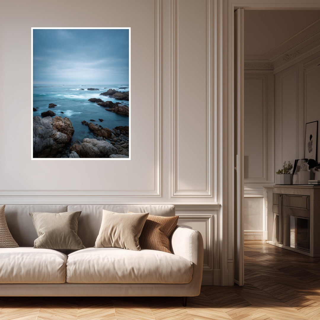 Ruhige Steinküste Poster abstrakt – mattes Kunstdruck-Papier – Ansicht 4