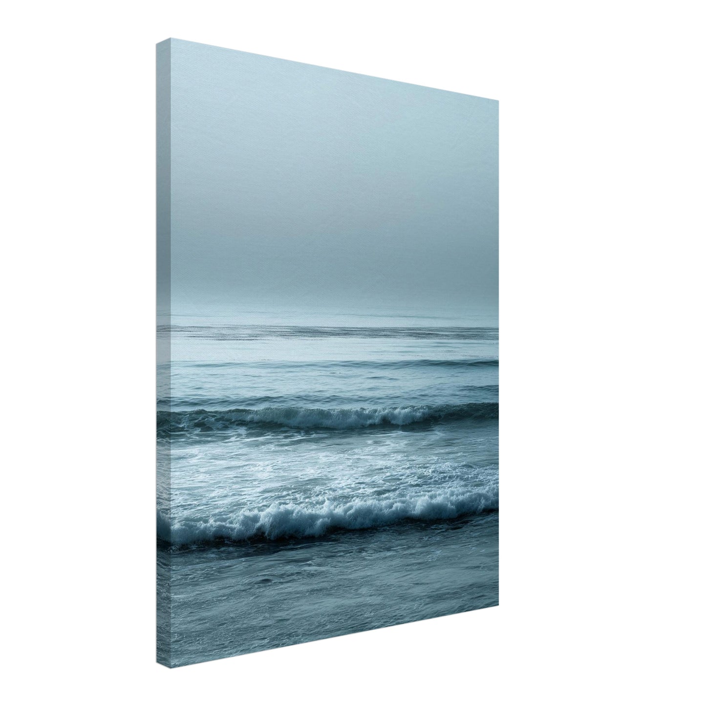 Ruhige Wellen im Nebel Leinwandbild