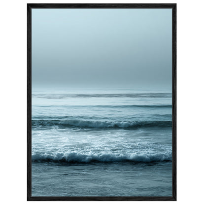 Ruhige Wellen im Nebel Leinwandbild