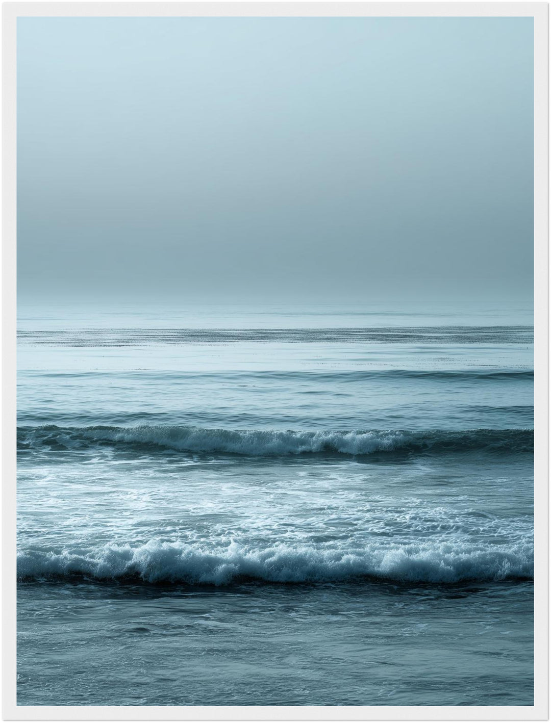 Ruhige Wellen im Nebel Poster abstrakt – mattes Kunstdruck-Papier – Ansicht 6