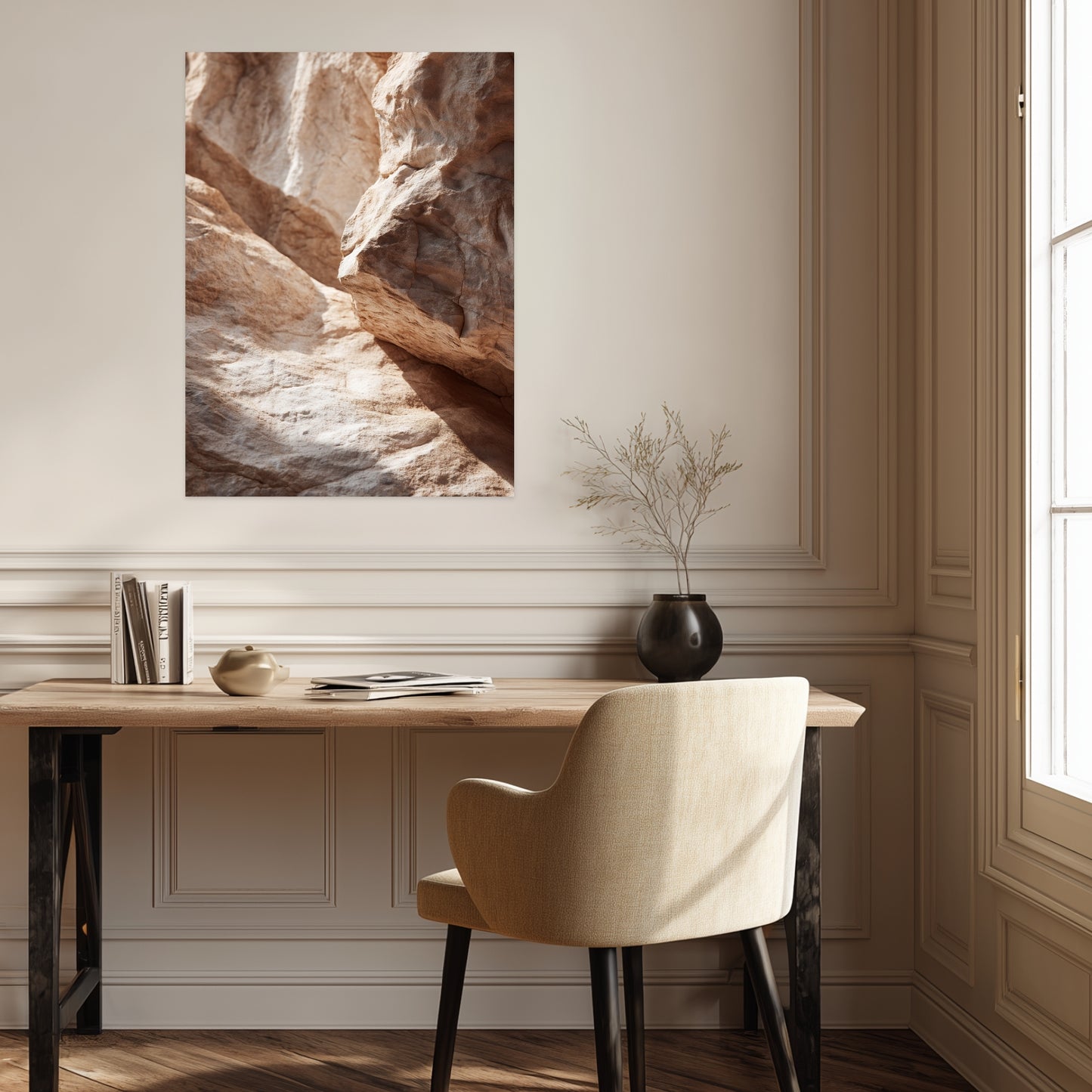 Sandsteinfelsen im Sonnenlicht Leinwandbild