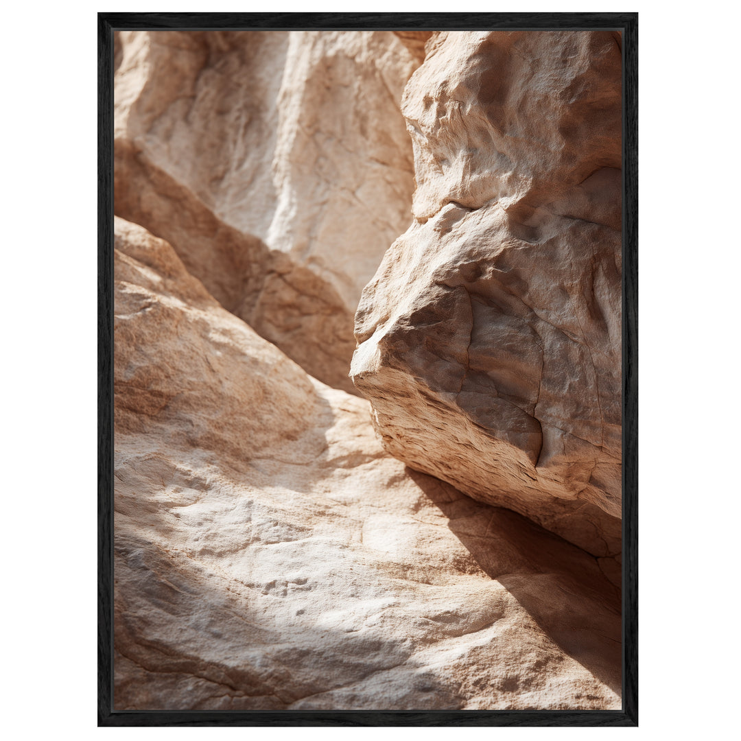 Sandsteinfelsen im Sonnenlicht Leinwandbild abstrakt – Leinwand auf Holzrahmen – Ansicht 4