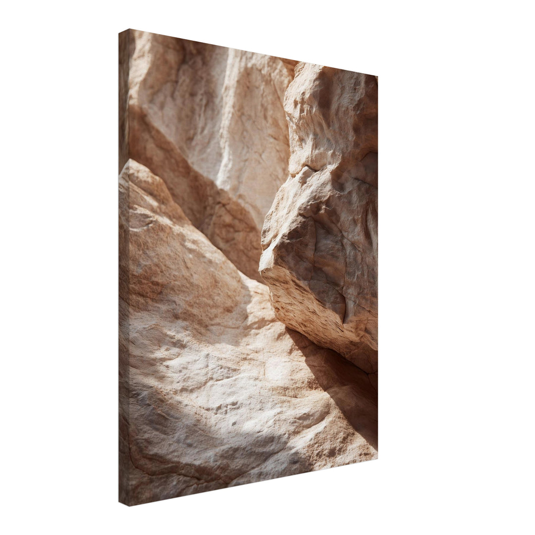 Sandsteinfelsen im Sonnenlicht Leinwandbild abstrakt – Leinwand auf Holzrahmen – Ansicht 2