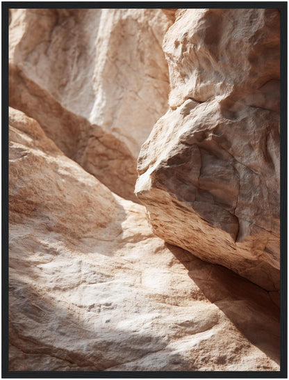 Sandsteinfelsen im Sonnenlicht Poster