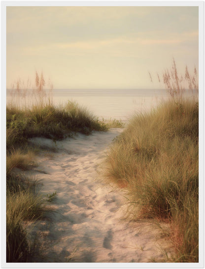 Sandweg durch Dünen Poster
