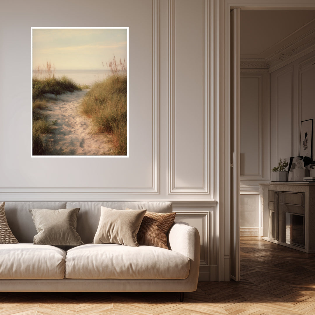 Sandweg durch Dünen Poster abstrakt – mattes Kunstdruck-Papier – Ansicht 4