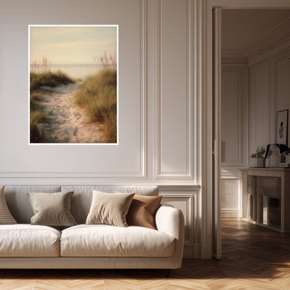 Sandweg durch Dünen Poster