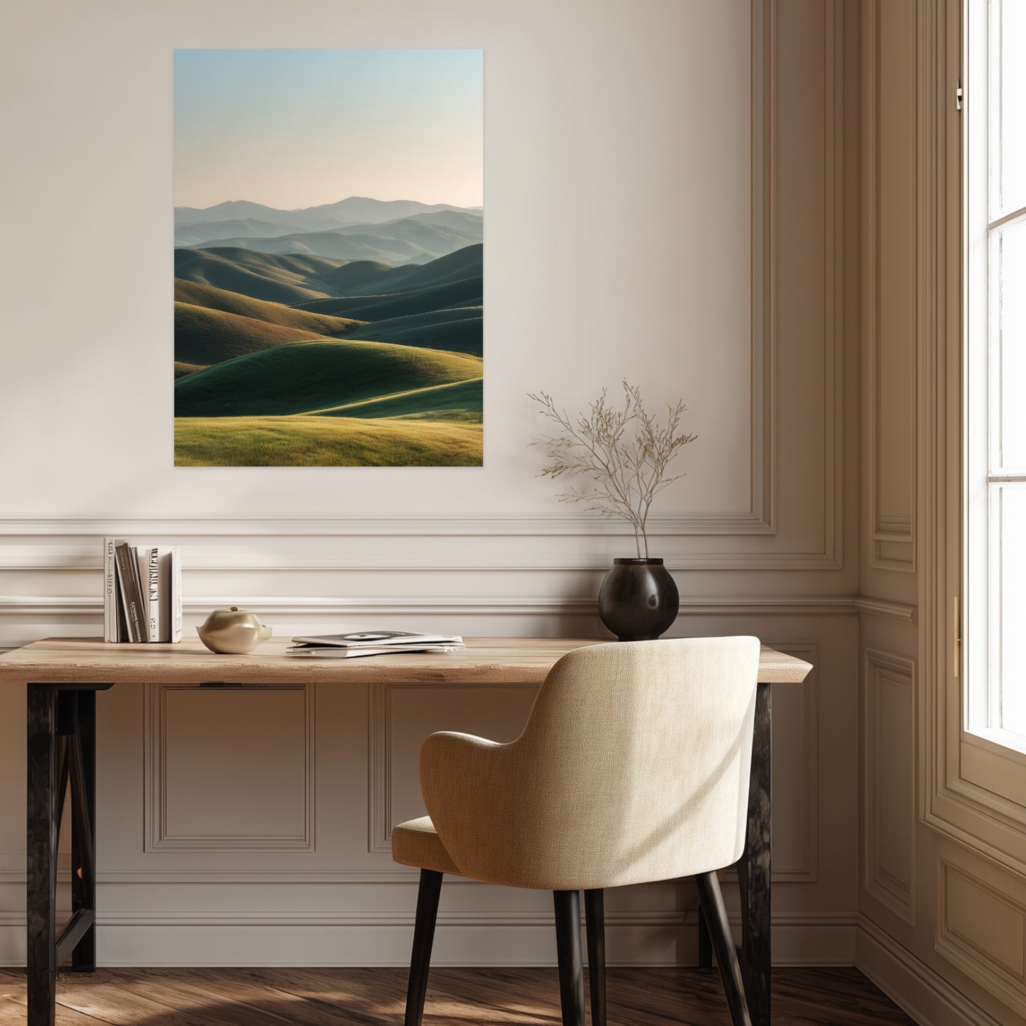 Sanfte Hügel im Licht Leinwandbild