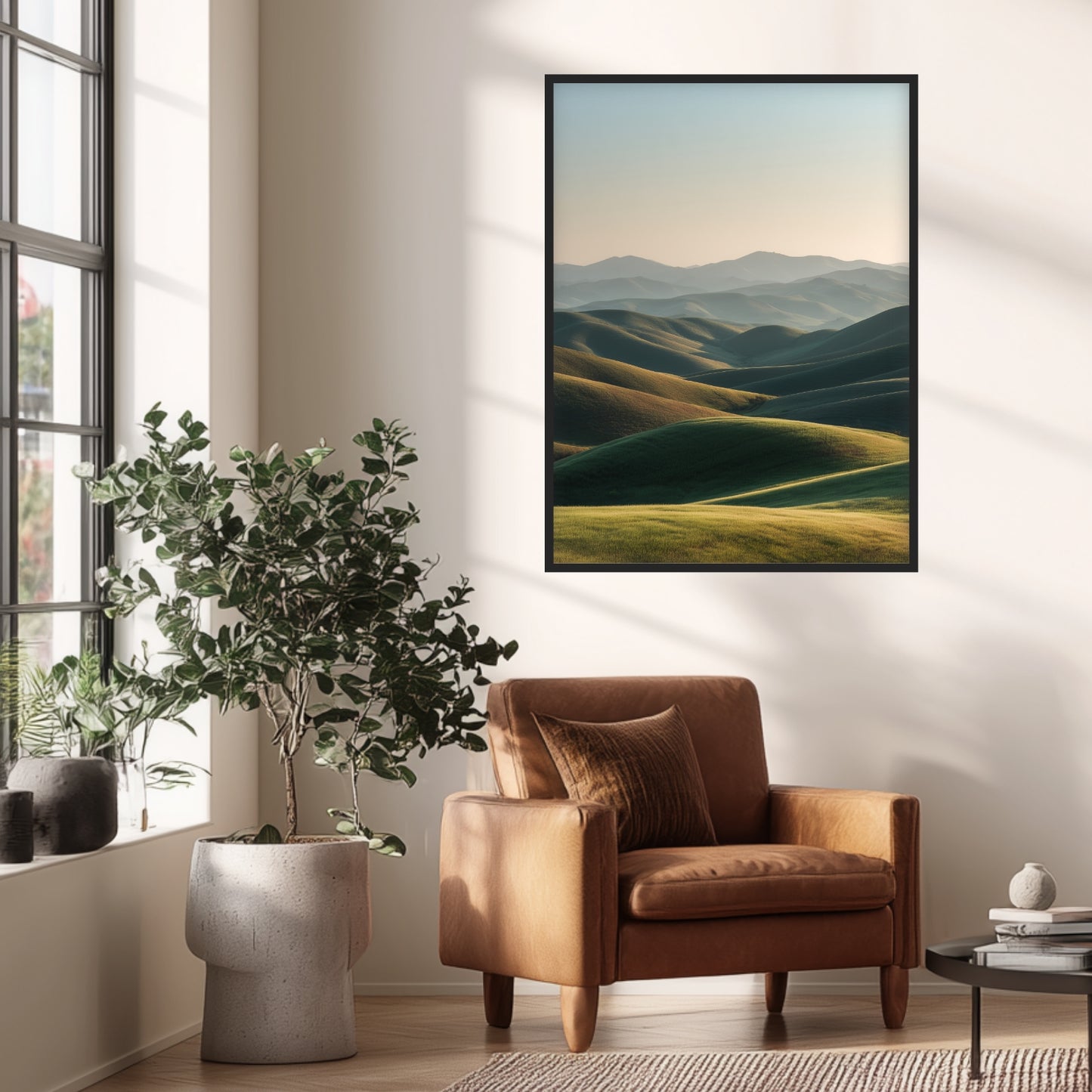Sanfte Hügel im Licht Poster