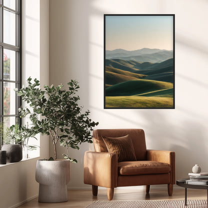 Sanfte Hügel im Licht Poster
