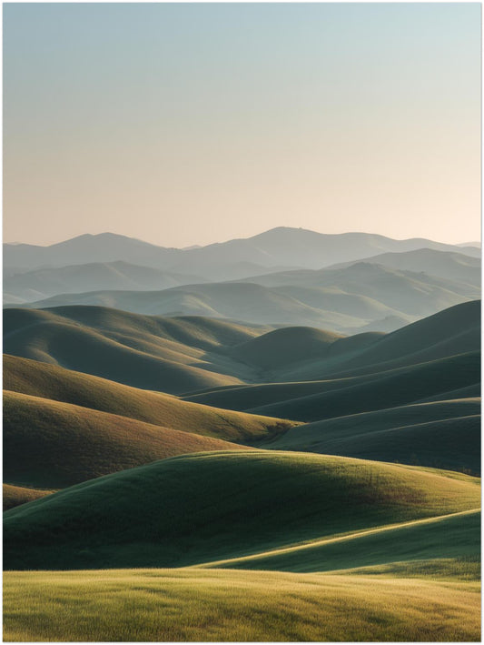 Sanfte Hügel im Licht Poster