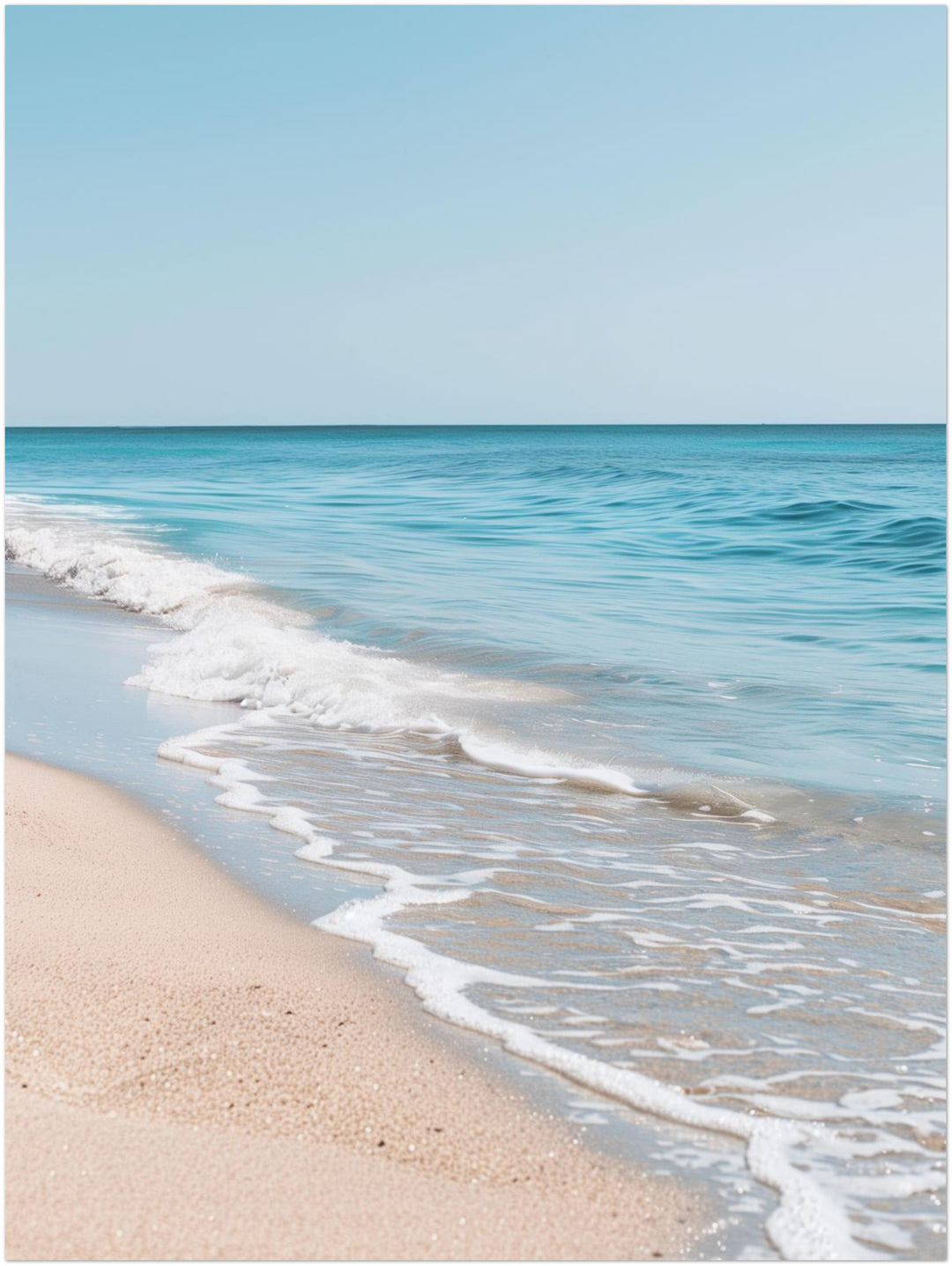 Türkises Meer am Sandstrand Landschaft – Wandkunst